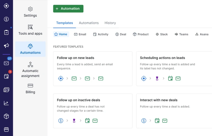 Automatyzacje w Pipedrive