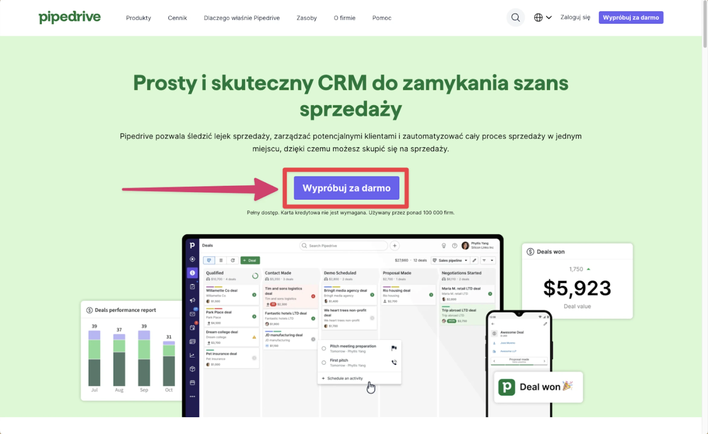 Rejestracja w Pipedrive