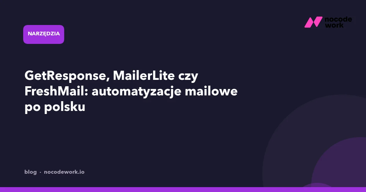 GetResponse, MailerLite czy FreshMail: automatyzacje mailowe po polsku