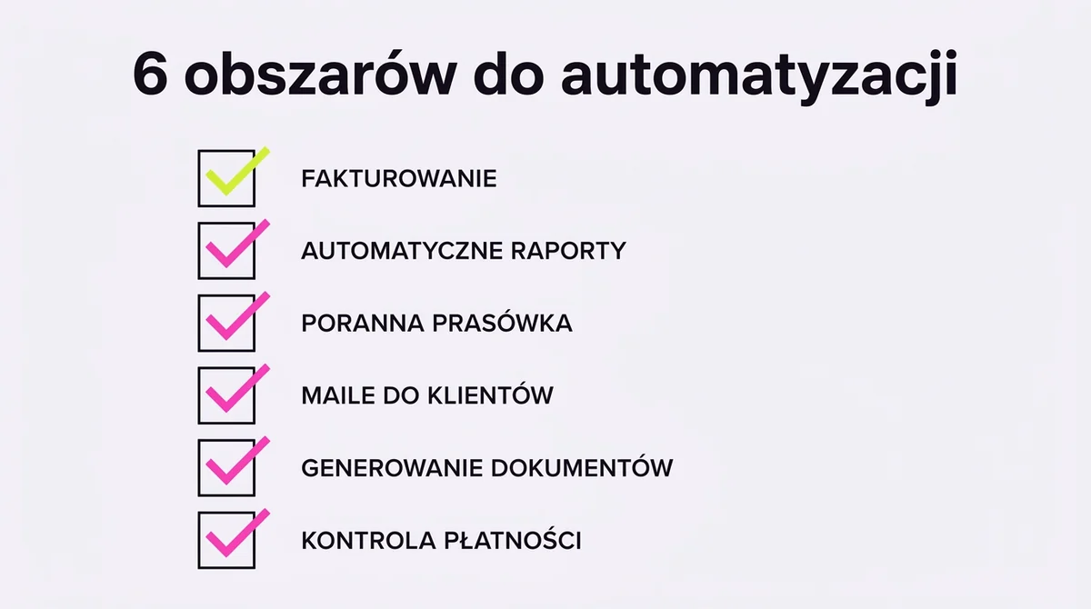 6 obszarów do automatyzacji od ręki