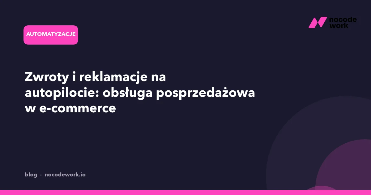 Zwroty i reklamacje na autopilocie: obsługa posprzedażowa w e-commerce
