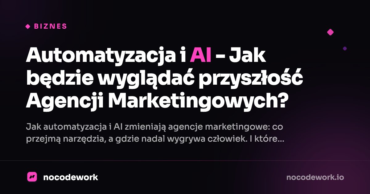 Automatyzacja i AI - Jak będzie wyglądać przyszłość Agencji Marketingowych?