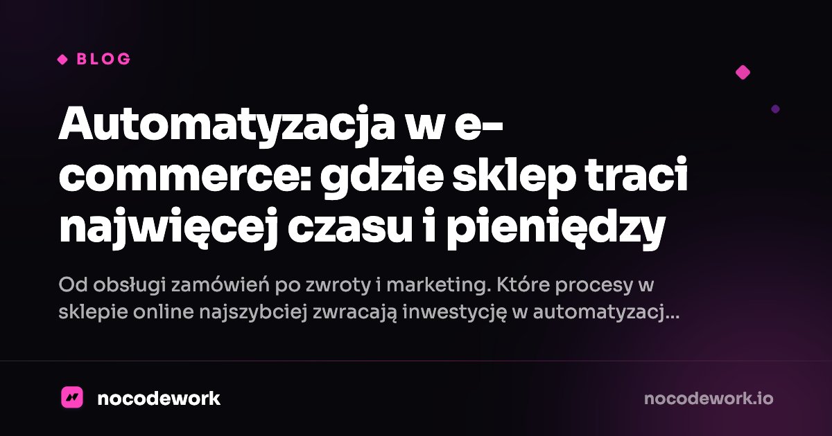 Automatyzacja w e-commerce: gdzie sklep traci najwięcej czasu i pieniędzy
