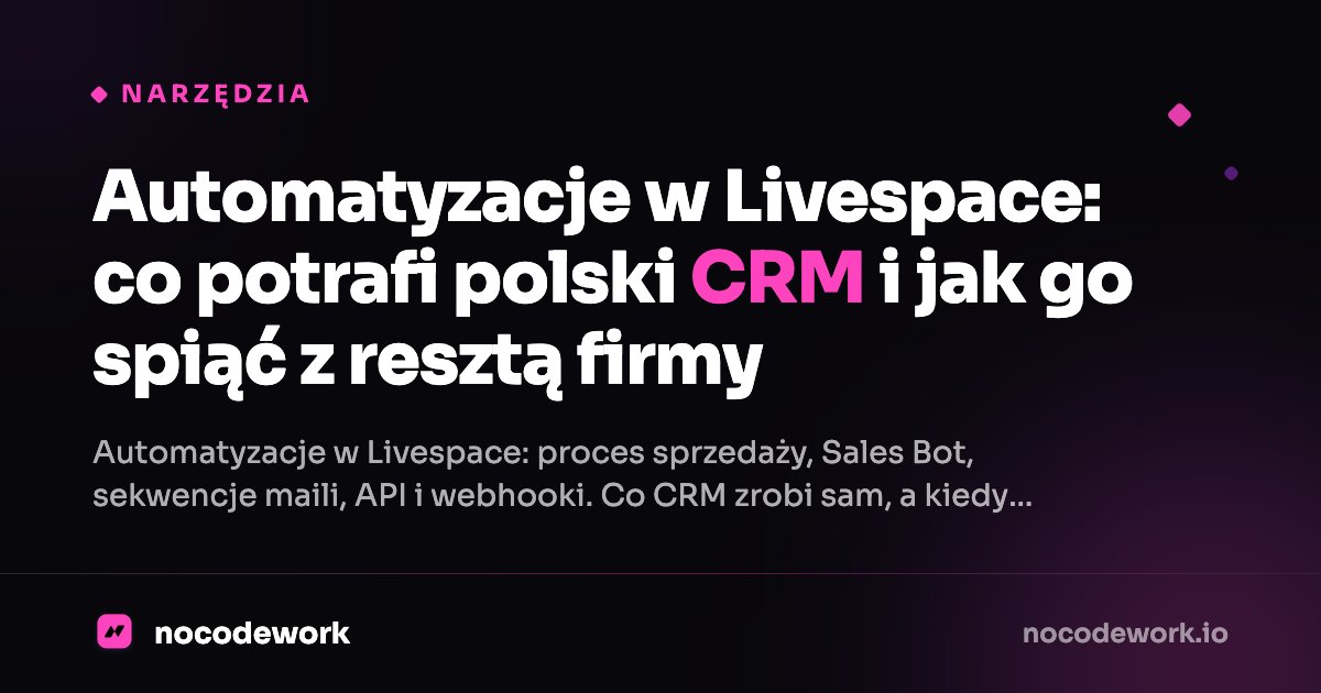 Automatyzacje w Livespace: co potrafi polski CRM i jak go spiąć z resztą firmy